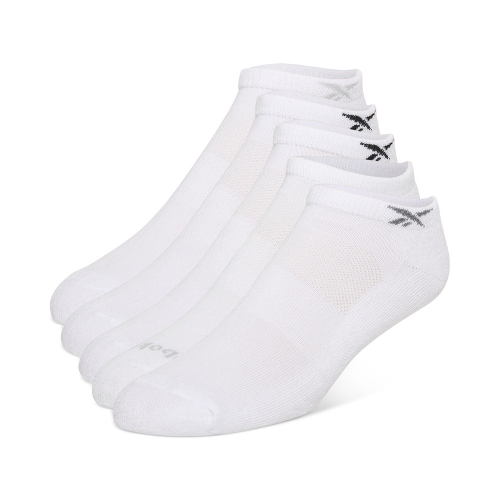 Reebok Cushion Low Cut Performance Training Socks White Mens 10-13 6-Pack NEW